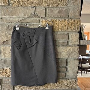 Etcetera Black and White Pinstripe Pencil Skirt